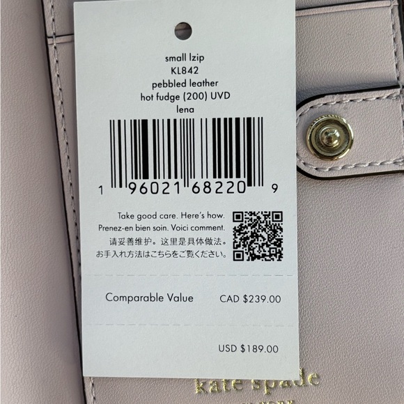 Kate Spade Lena “Hot Fudge” Leather Card Holder NWT - Picture 6 of 7